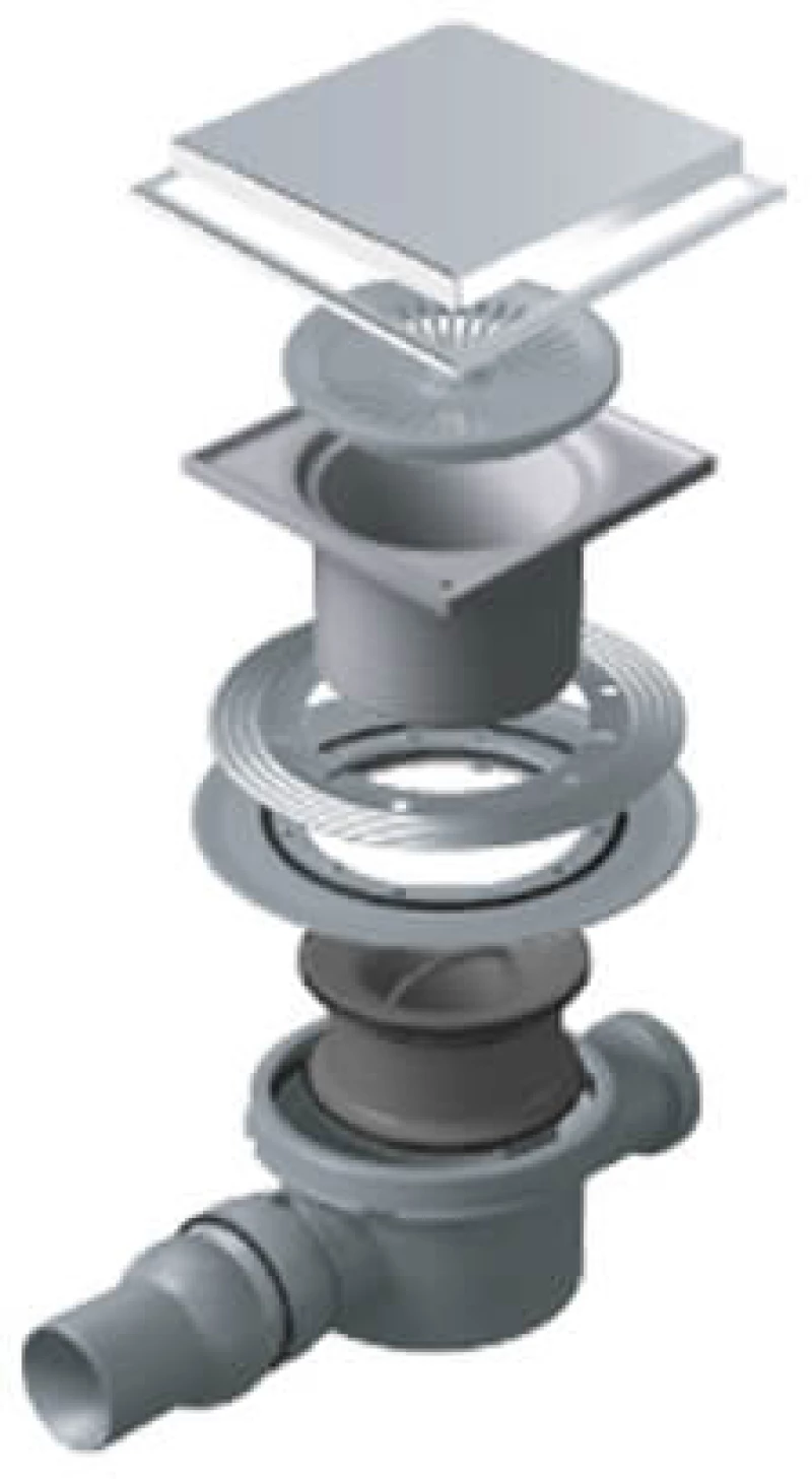 Pestan Karag Confluo Standard-2 Plate 2 in 1 Σιφόνι Δαπέδου 15 cm