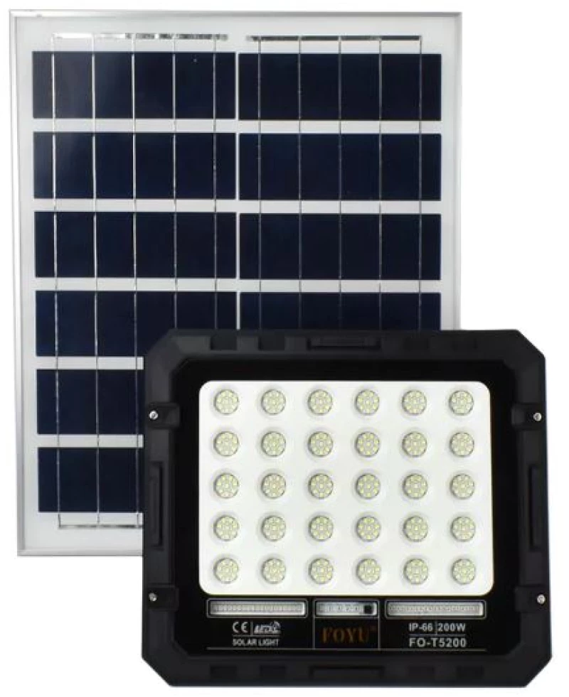 Ηλιακός Προβολέας 200W με 240LED IP66 FOYU FO-T5200