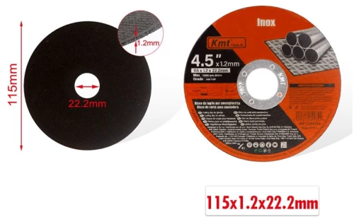 KMT Δίσκος Κοπής Inox 4.5″xΦ1.2mm 10τμχ