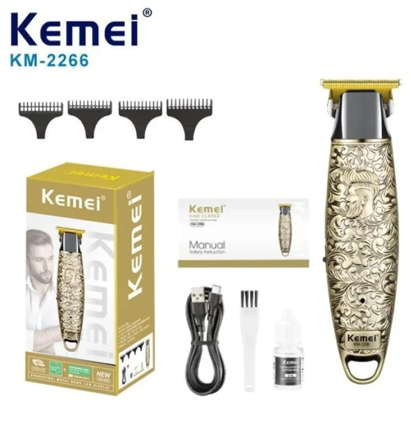 Kemei Επαναφορτιζόμενη Κουρευτική Μηχανή 1200mAh USB KM-2266