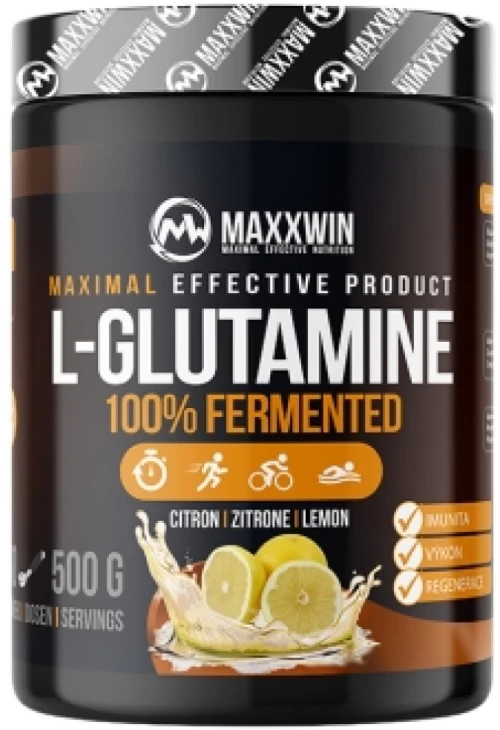 MAXXWIN Nutrition Glutamine Powder / Fermented [500 Γραμμάρια] Λεμόνι