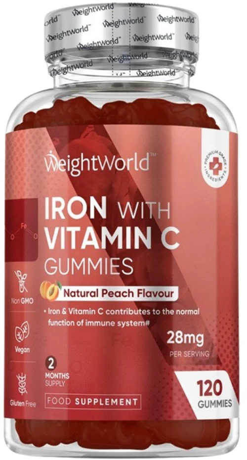 Weight World Iron with Vitamin C Gummies [120 Τσίχλες]