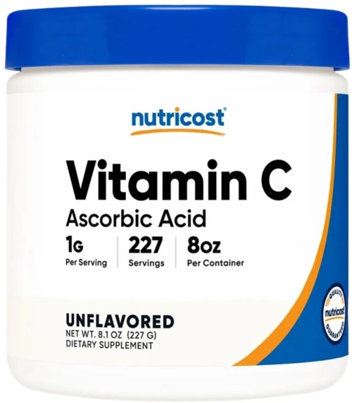 Nutricost Vitamin C Powder [227 Γραμμάρια] Χωρίς γεύση