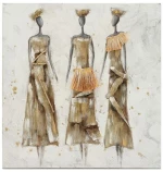 Πίνακας Σε Καμβά " Three African Ladies" 80X3X80Cm Fylliana