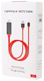 POWERMASTER PM-6020 Lightning To HDMI + USB Converter Cable 2m