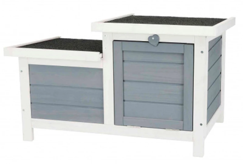 Μικρό σπιτάκι Trixie 62390 70 x 43 x 45 cm Κουνέλι Ξύλο Λευκό/Γκρι