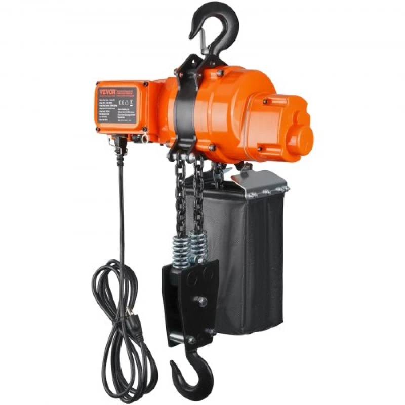 VEVOR Electric Chain Hoist Single Phase Crane Hoist 2200 lbs Load 10 ft Lifting