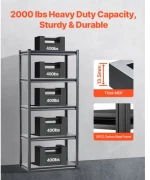 VEVOR Storage Shelves 18" D x 32" W x 72" H 5-tier Garage Storage Shelving
