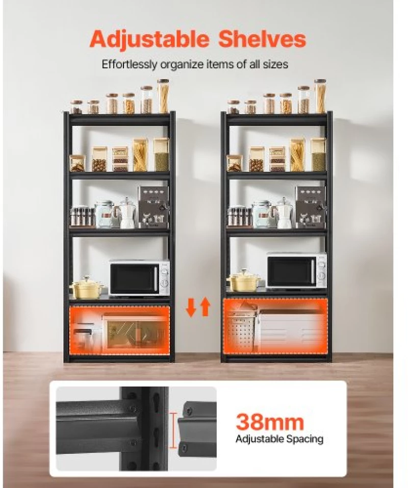 VEVOR Storage Shelves 18" D x 32" W x 72" H 5-tier Garage Storage Shelving
