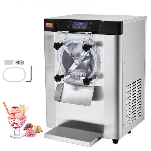 VEVOR Commercial Hard Serve Ice Cream Machine Maker 12 L/H Yield Single Flavor