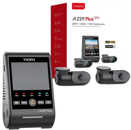 VIOFO A229 PLUS 3CH 2K + 1080p WiFi, GPS