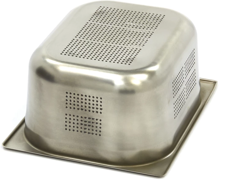 Gastronorm Container - 1/2 GN - 15cm Deep - Stainless Steel - Perforated