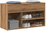 vidaXL Πάγκος Παπουτσιών τεχνίτης Δρυς 80x30x45 εκ. Επεξεργασμένο Ξύλο
