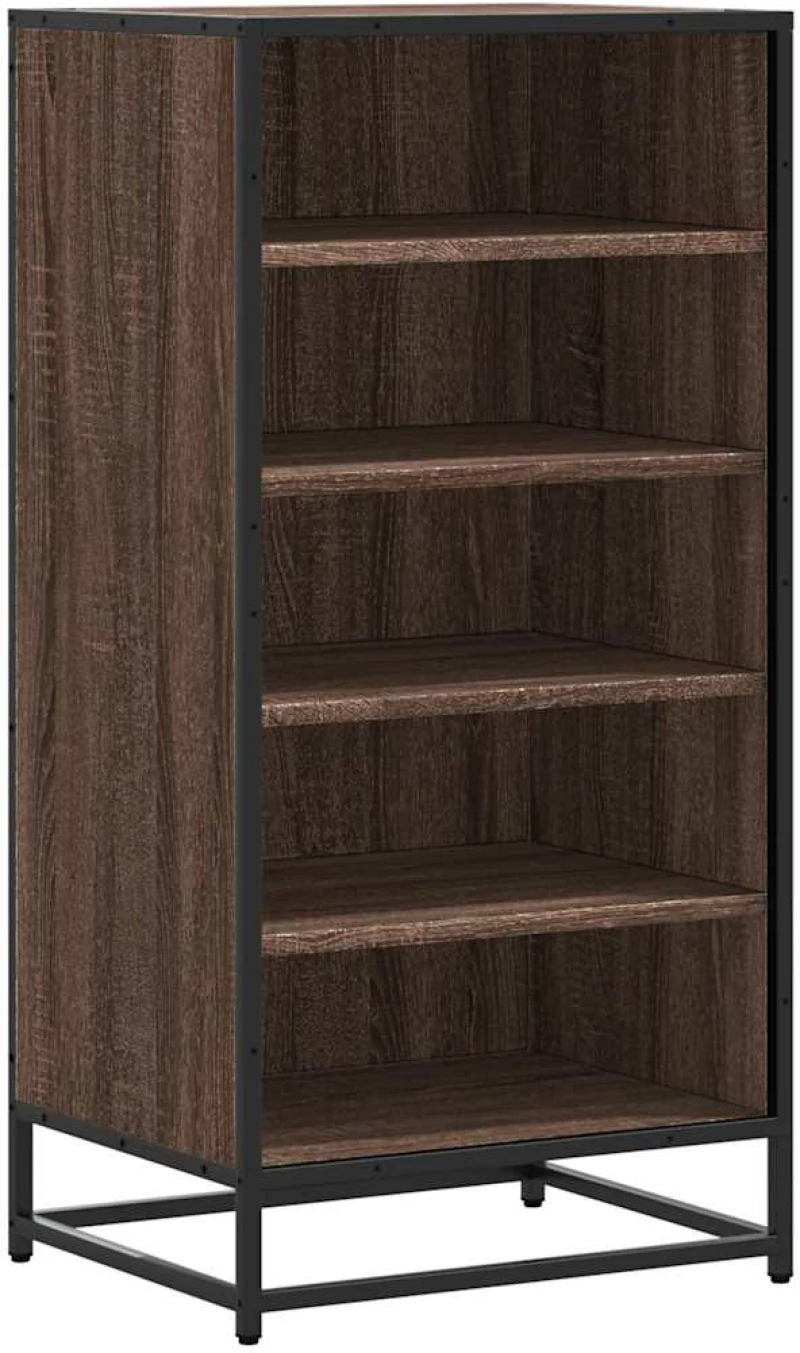 vidaXL Ράφι παπουτσιών καφέ δρυς 48x38x97,5 cm Κατασκευασμένο ξύλο