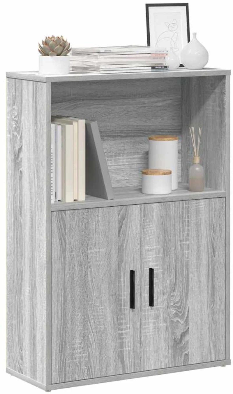 vidaXL Βιβλιοθήκη Γκρι Sonoma 60x24x85 εκ. από Επεξεργασμένο Ξύλο