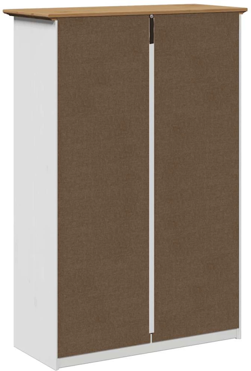 Ράφι παπουτσιών vidaXL BODO Λευκό και καφέ 80x35x118 cm