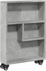 vidaXL Τρόλεϊ Αποθήκευσης Στενό Γκρι Σκυρ. 48x13x68 εκ. Επεξ. Ξύλο