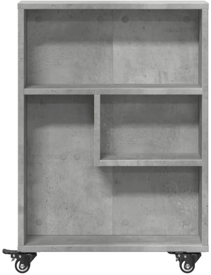vidaXL Τρόλεϊ Αποθήκευσης Στενό Γκρι Σκυρ. 48x13x68 εκ. Επεξ. Ξύλο
