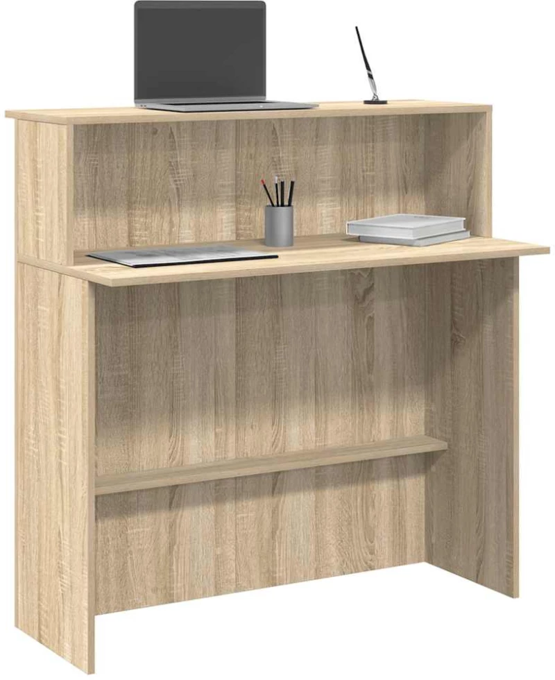 vidaXL Γραφείο υποδοχής Sonoma Δρυς 100x50x103,5εκ. Επεξεργασμένο Ξύλο