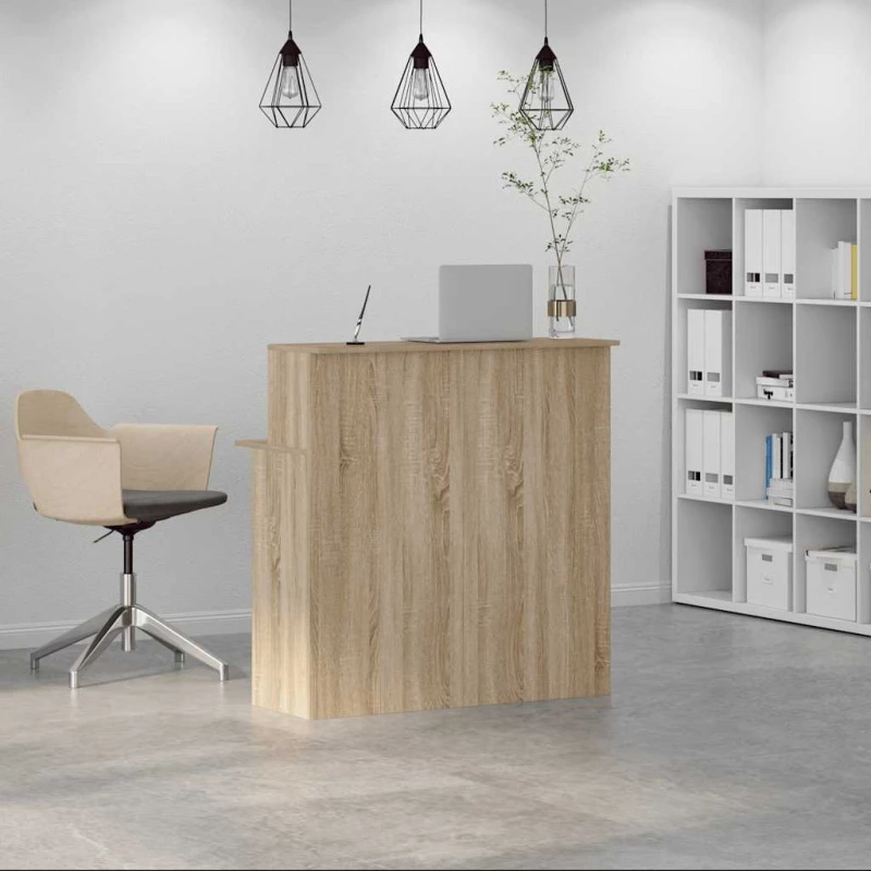 vidaXL Γραφείο υποδοχής Sonoma Δρυς 100x50x103,5εκ. Επεξεργασμένο Ξύλο
