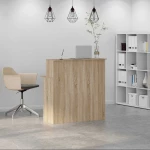 vidaXL Γραφείο υποδοχής Sonoma Δρυς 100x50x103,5εκ. Επεξεργασμένο Ξύλο