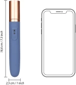 Travel Vibrator with Lube Compartment and Pump - Blue Horizon