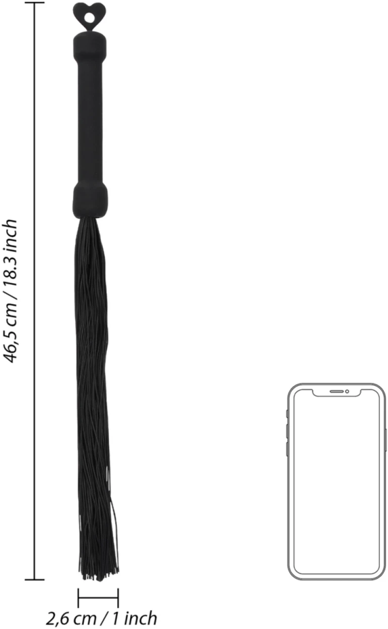 Ouch Beginners Silicone Whip - Black