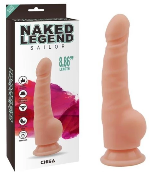Naked Legend Sailor 8.86" Dildo -Flesh