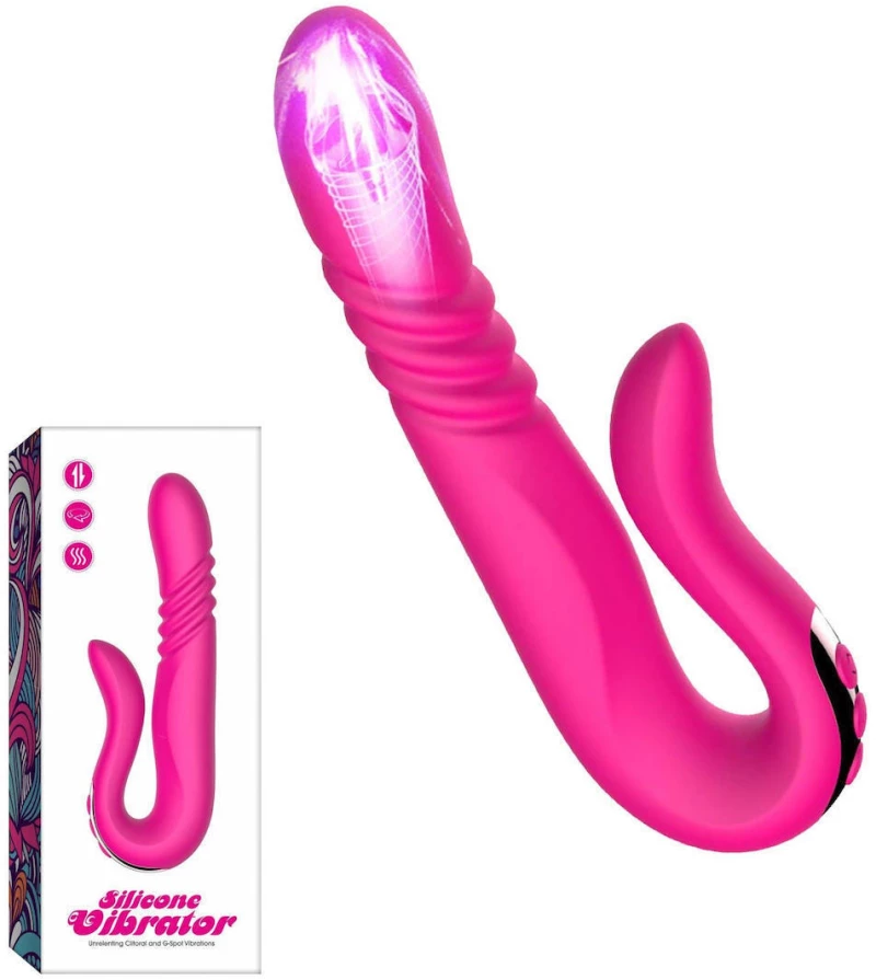 Deluxe Twirling Vibrating Thruster Pink