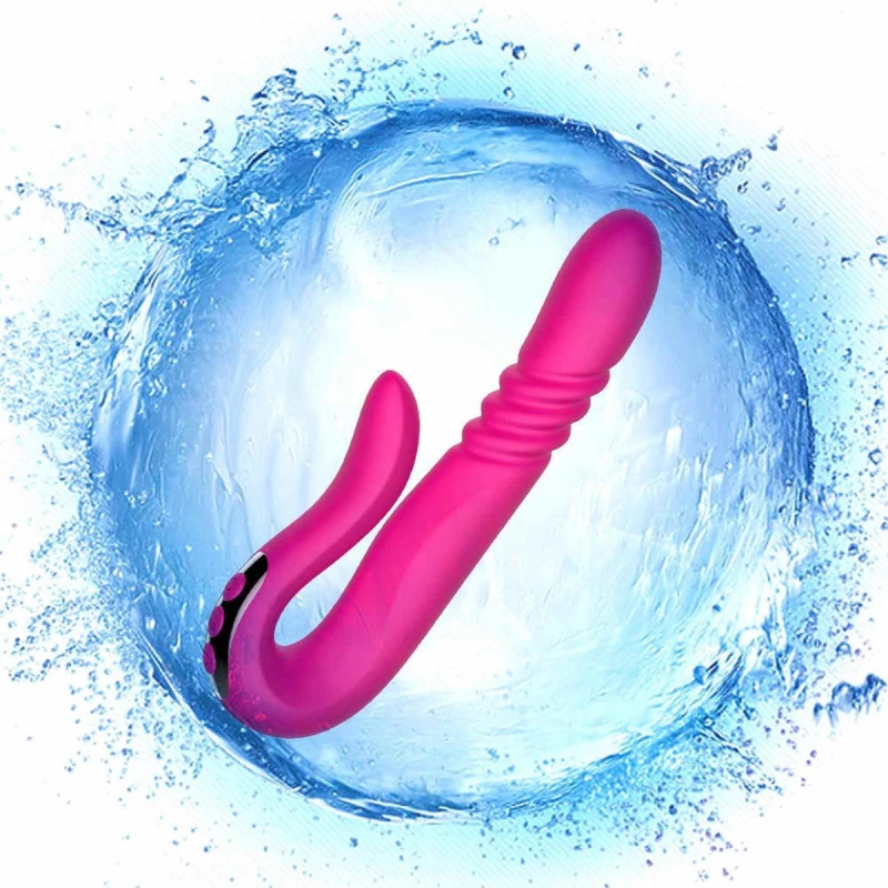 Deluxe Twirling Vibrating Thruster Pink