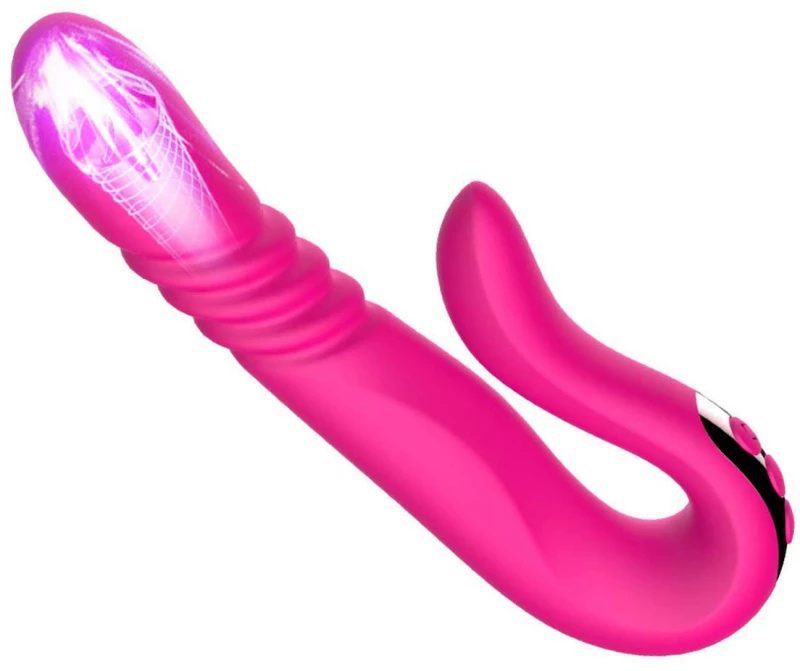 Deluxe Twirling Vibrating Thruster Pink