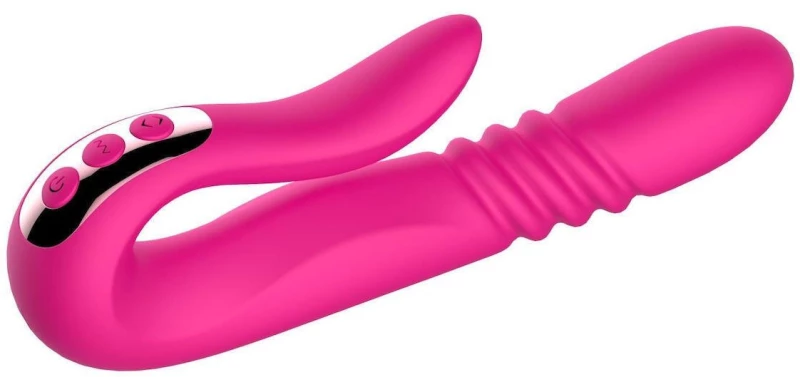 Deluxe Twirling Vibrating Thruster Pink