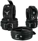 Leather Anklecuffs Black - 5 cm