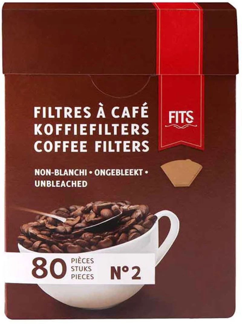 Φίλτρα καφέ NO2 FITS Χάρτινα Coffee Filters - 80 τεμ.
