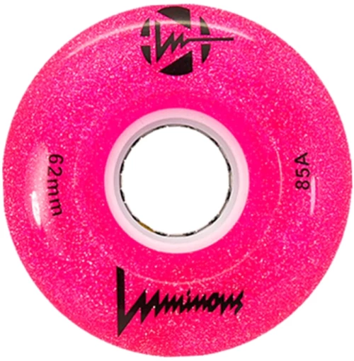LUMINOUS 62mm/85A Ροδάκια Led - Glitter Pink (4αδα)