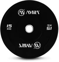 Δίσκος AMILA Black W Bumper Slim 50mm 15Kg