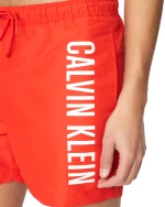 CALVIN KLEIN MEDIUM DRAWSTRING SWIMSHORTS MEN CALVIN KLEIN ΛΕΥΚΟ- ΠΟΡΤΟΚΑΛΙ (KM0KM01092-XM8)