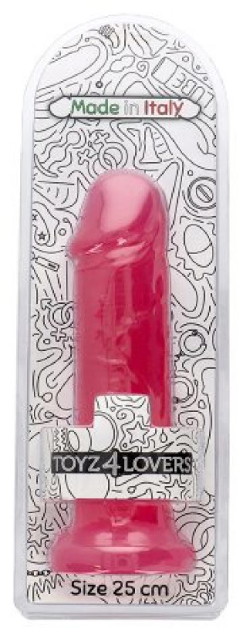 Leone transparent Pink dildo25 cm