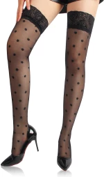 Black Spot Lace Sexy Stocking