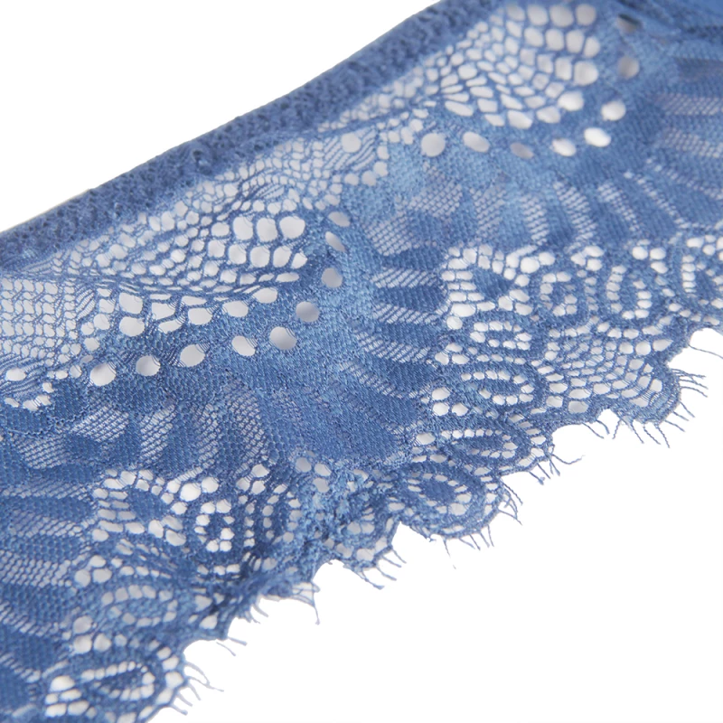 Blue Lace Garter Belt Panty