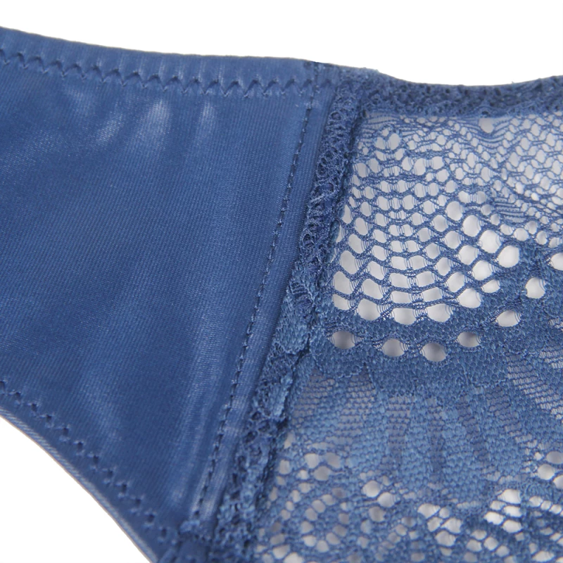Blue Lace Garter Belt Panty