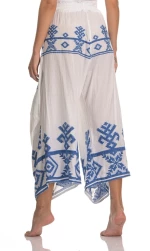 Παντελόνα Γυναικεία Boho White/Blue