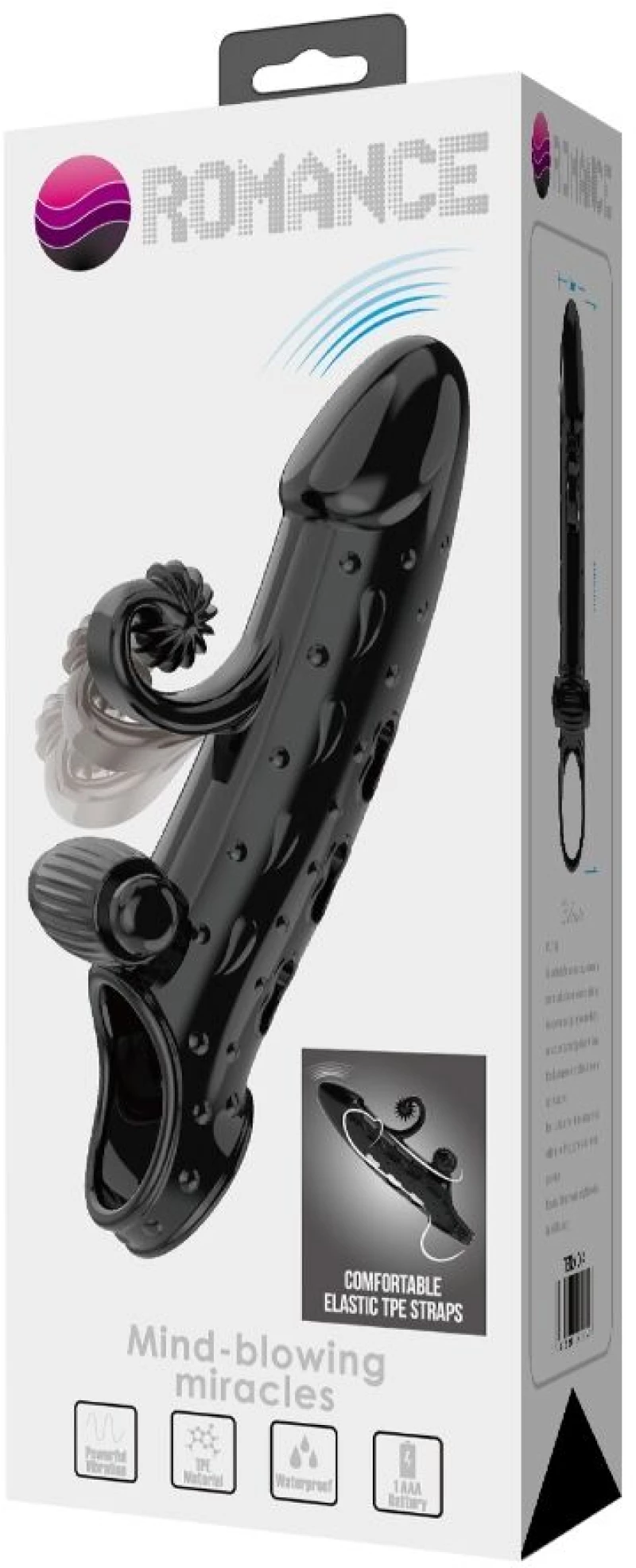 ROMANCE - VIBRATING PENIS SLEEVE BLACK