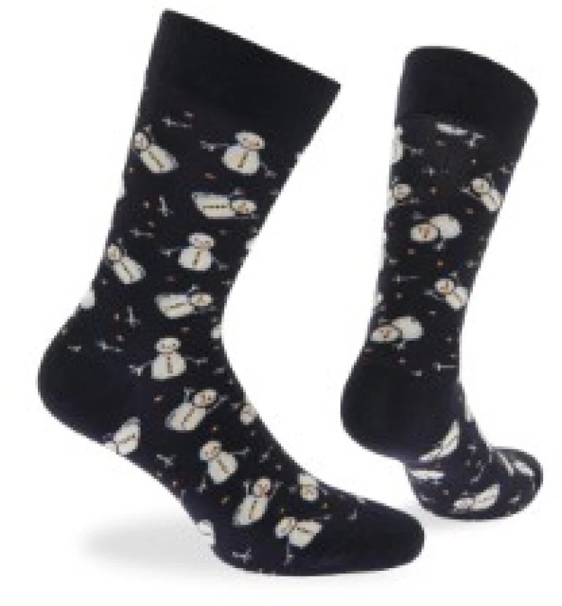 Walk Ανδρική κάλτσα - Bamboo - Christmas Gift Box 2 Ζεύγη - Μαύρο/Κόκκινο - One Size 41-45