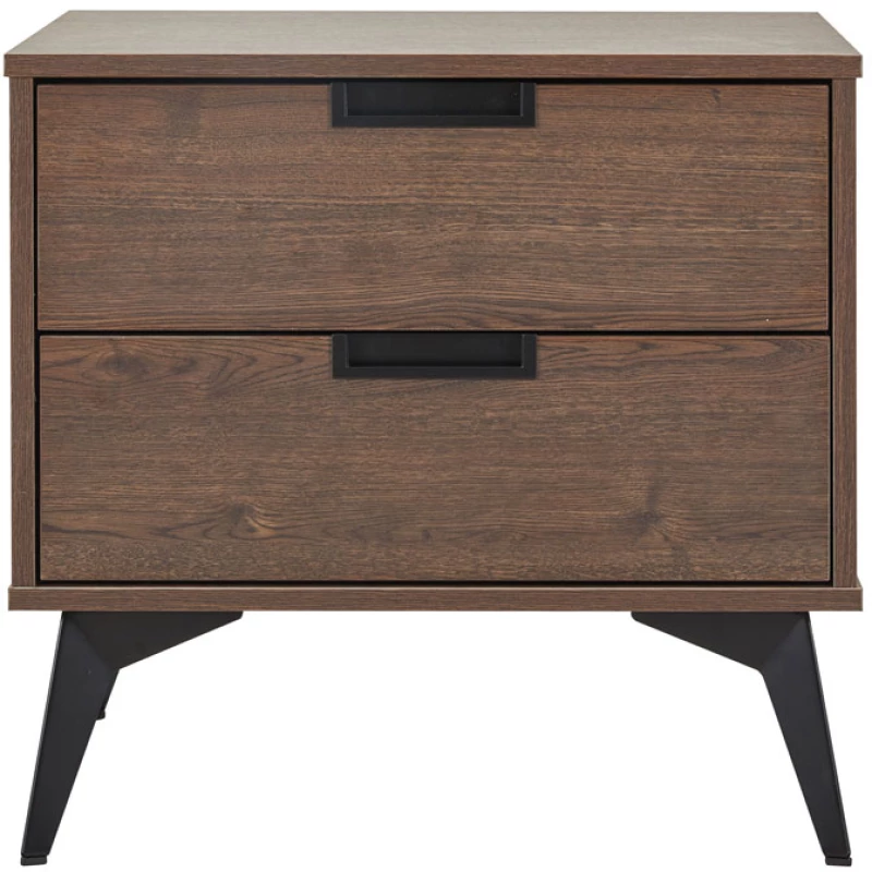 NUEZ Κομοδίνο μελαμίνης καρυδί 58x39x55cm 09-2133