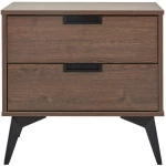 NUEZ Κομοδίνο μελαμίνης καρυδί 58x39x55cm 09-2133