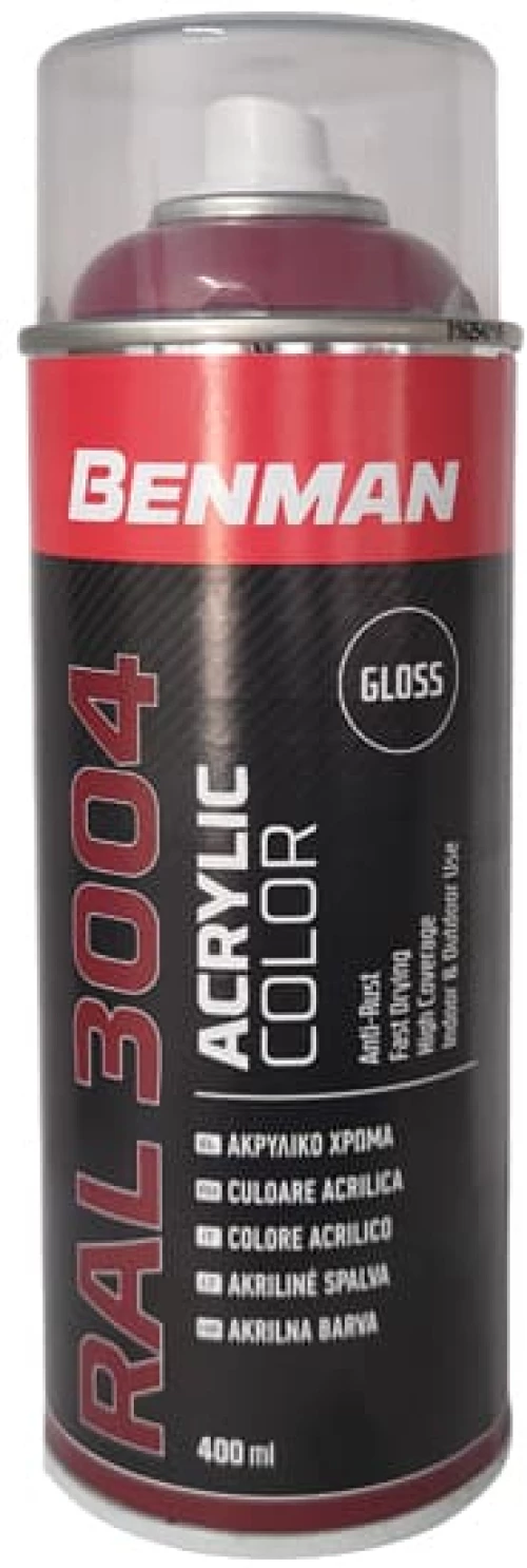 Σπρέι Κόκκινο Πορφυρό Ral 3004 Benman 400ml 28509