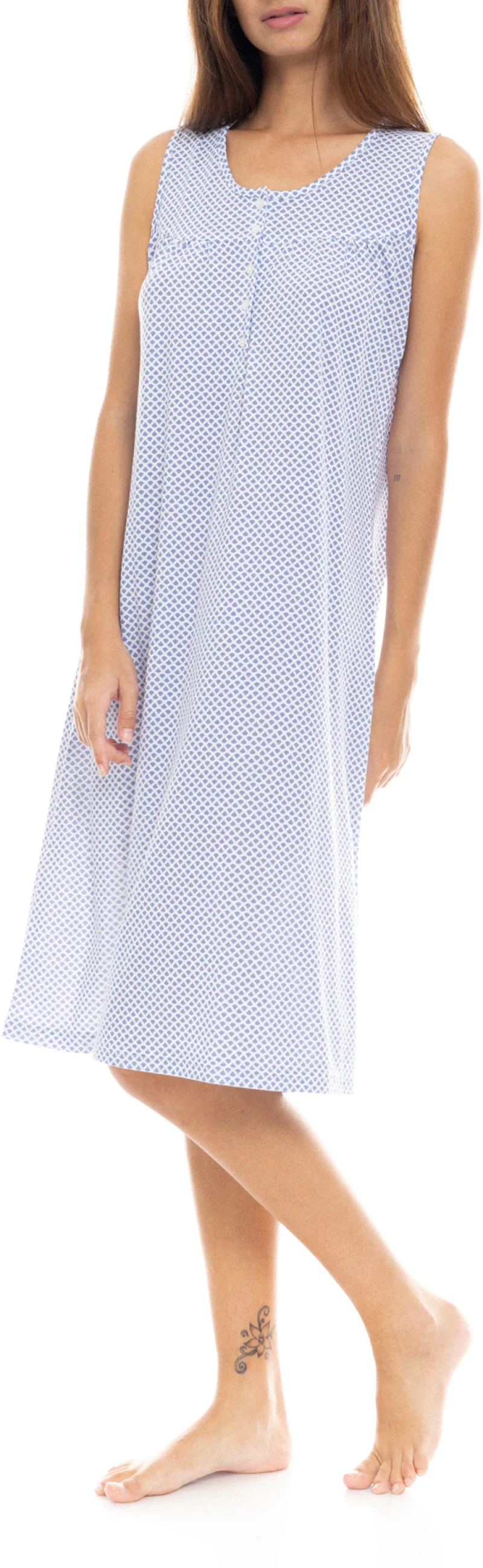 Γυναικείο Νυχτικό Pink Label -  CLASSIC SPRING NIGHTS - Αμάνικο - Cotton