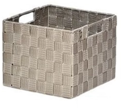 Καλάθι αποθήκευσης Polyester μπεζ 22X22X18cm