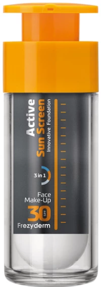 FREZYDERM Active Sun Screen SPF30, Ενεργό Αντηλιακό Make up Προσώπου - 30ml